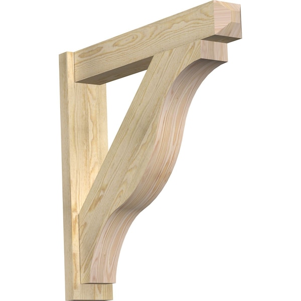 Ekena Millwork Funston Craftsman Rough Sawn Outlooker, Douglas Fir, 6"W x 32"D x 32"H OUT06X32X32FST04RDF - main